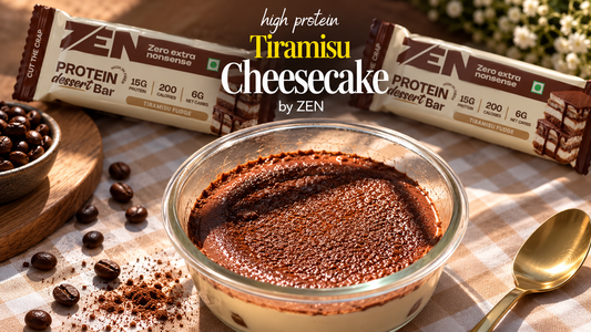 Take 20 Minutes & Treat Yourself to a Protein Packed Tiramisu cheesecake.