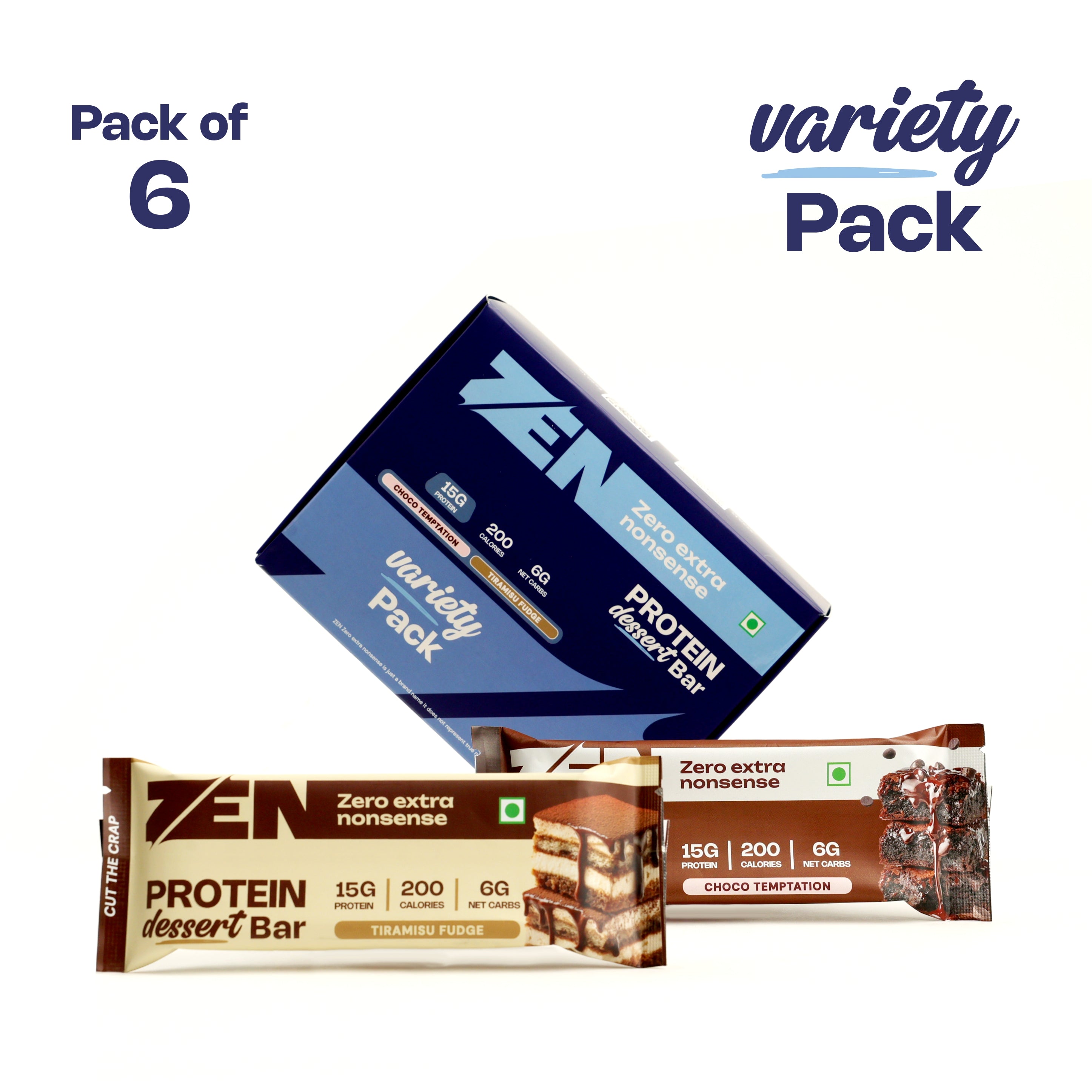 Protein + Fiber Dessert Bar Variety Pack – Zen-Zero Extra Nonsense