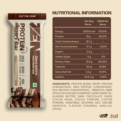 Tiramisu Fudge Protein Dessert bar