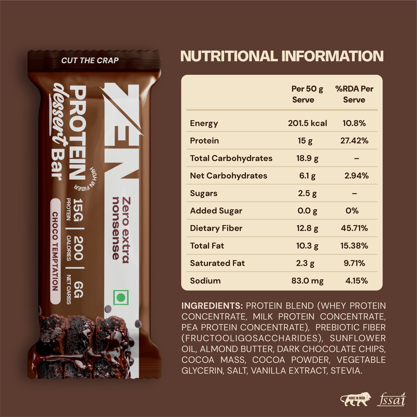 Choco Temptation Protein Dessert Bar