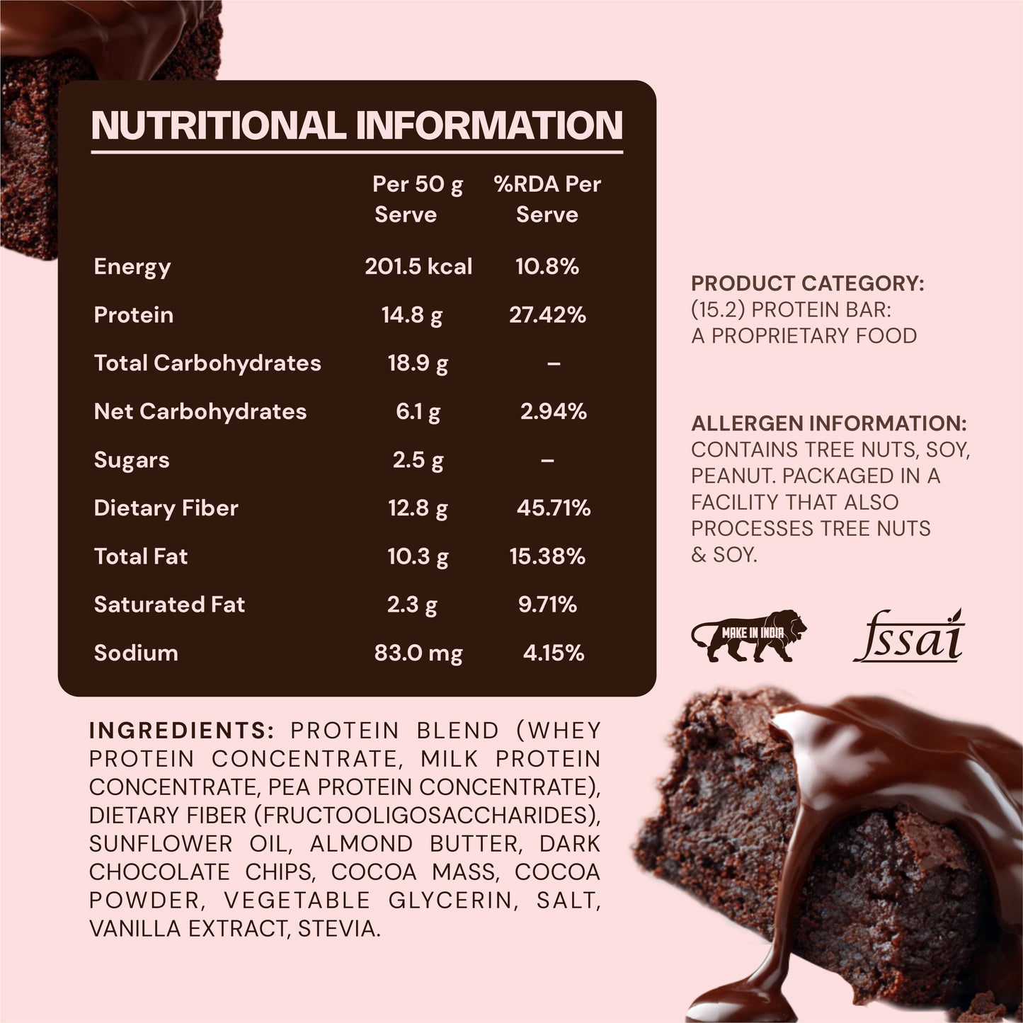 Choco Temptation Protein dessert bar - Pack of 6