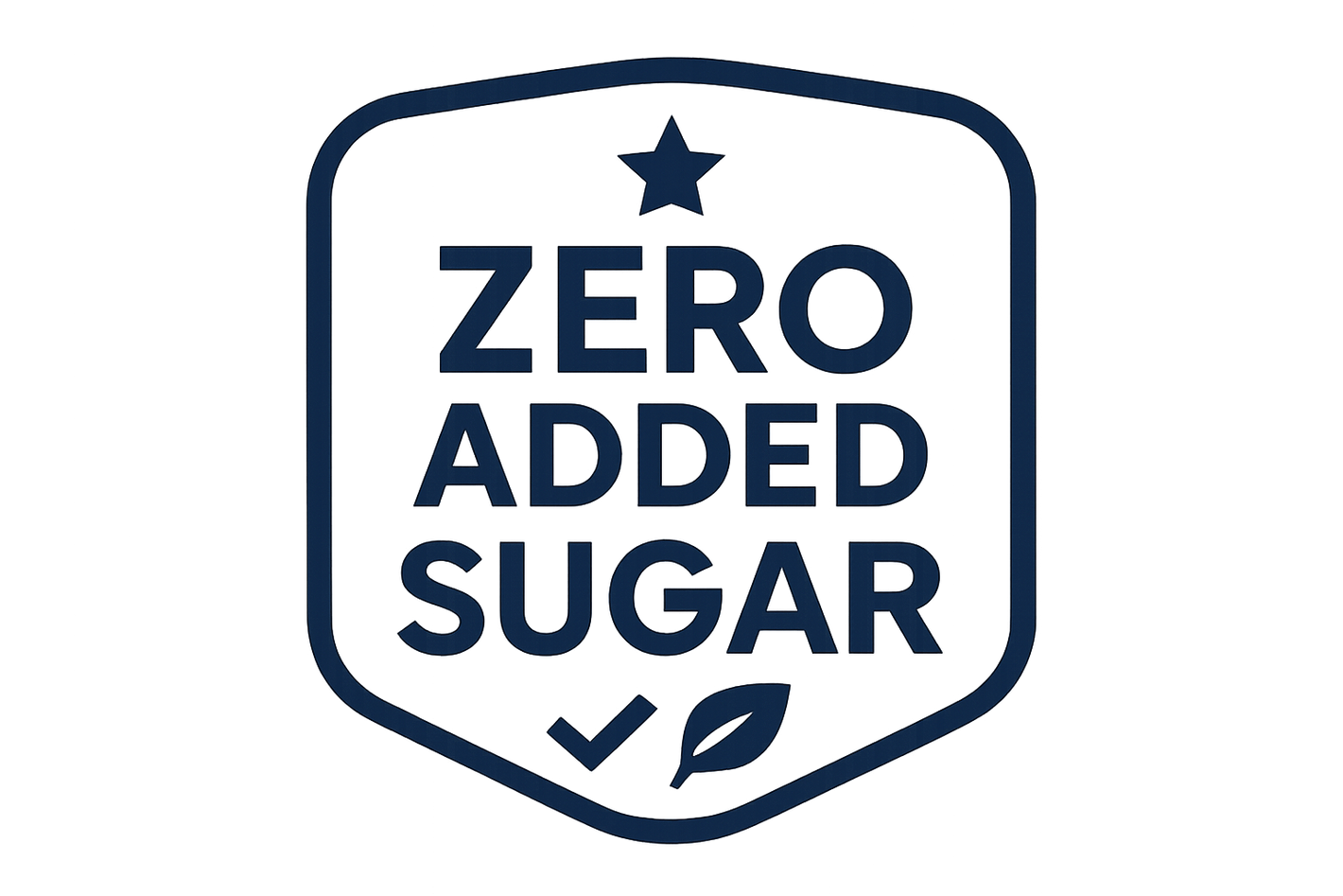 Greate a Trust Badge which says "Zero Added Sugar" keep the color to #060680